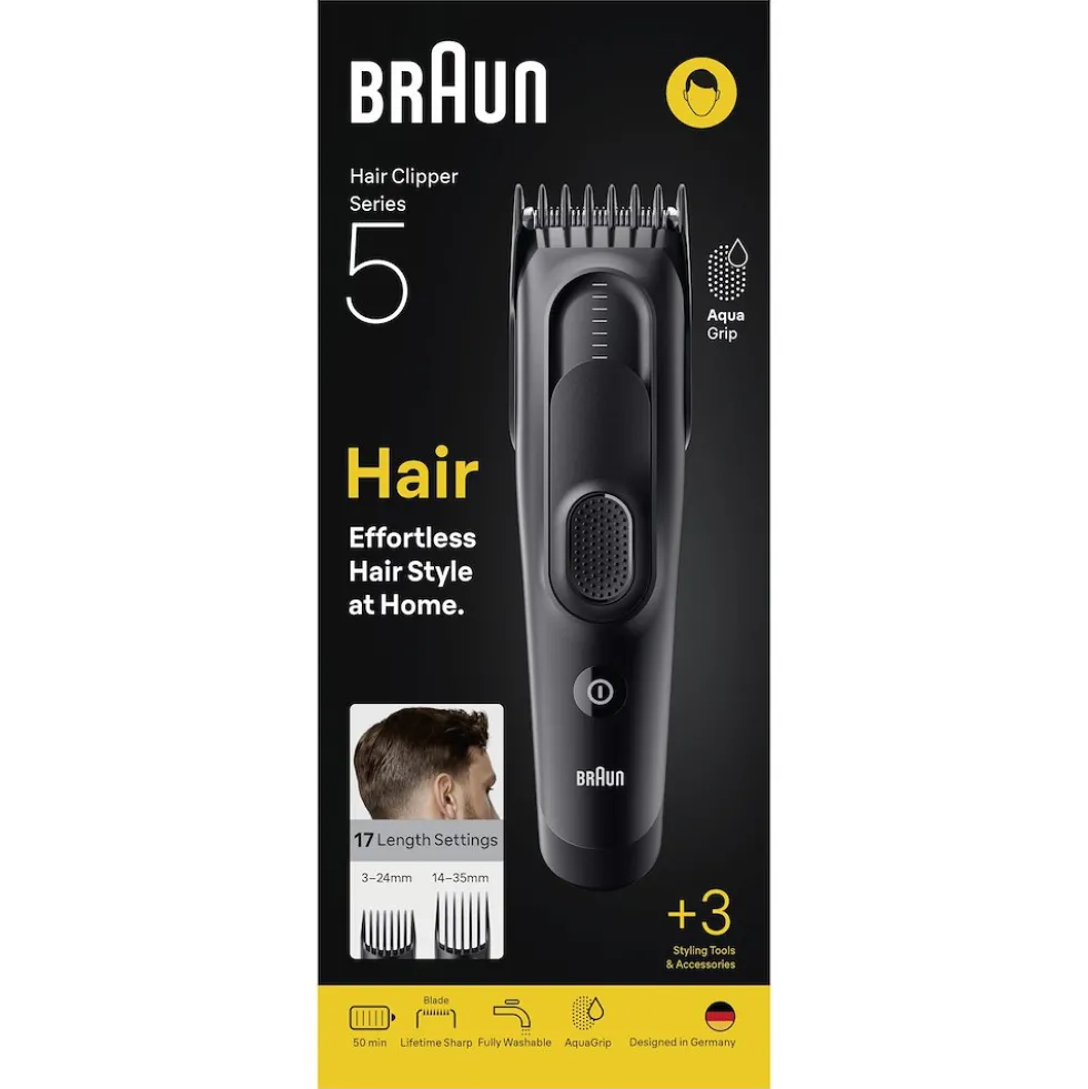 Tagliacapelli Braun Series 5 HC5530 con 17 lunghezze e Memory Lock
