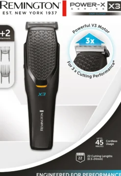 Tagliacapelli Remington Power X Series X3, 22 lunghezze di taglio