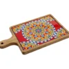 Tagliere formaggio con base in legno e d inserto in ceramica 29 x 17 cm - Etna