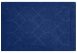 Tappeto bagno Quarzo Bianco 18376 ESAGONO Blu