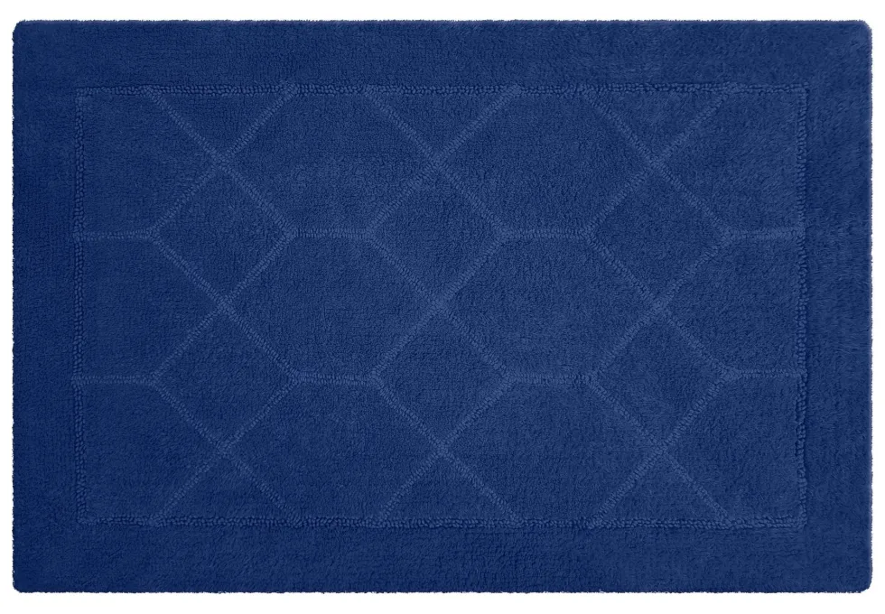 Tappeto bagno Quarzo Bianco 18376 ESAGONO Blu