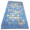Tappeto bagno Quarzo Bianco 13678 MOSAICO Azzurro