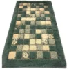 Tappeto bagno Quarzo Bianco 13661 MOSAICO Verde