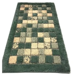 Tappeto bagno Quarzo Bianco 13661 MOSAICO Verde