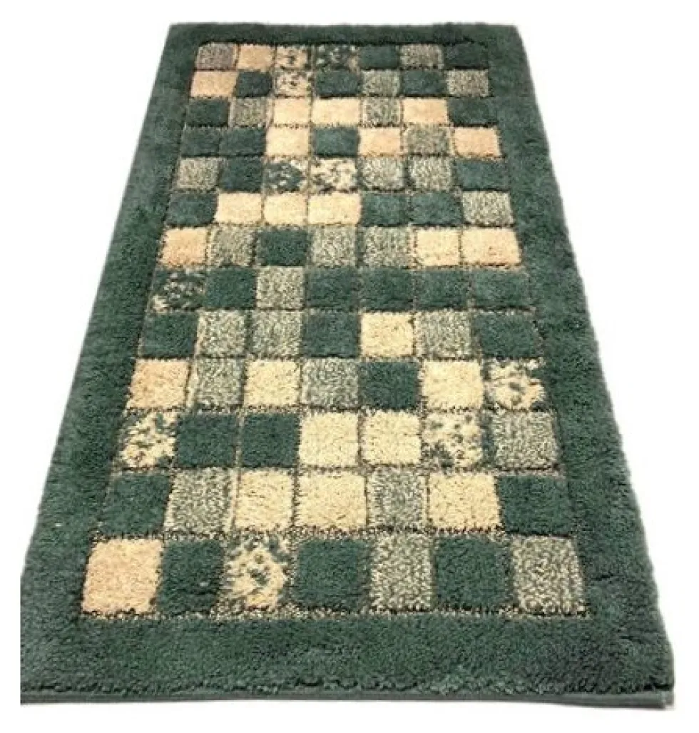 Tappeto bagno Quarzo Bianco 13661 MOSAICO Verde