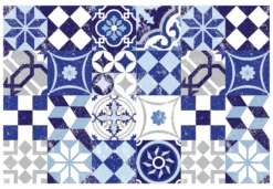 Tappeto in rotolo Tavola & Co. Q300600 COPENHAGEN Bianco e Blu