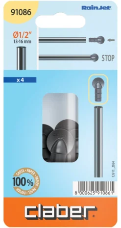 Tappo tubo irrigazione Claber 91086 RAINJET fine linea per tubo collet