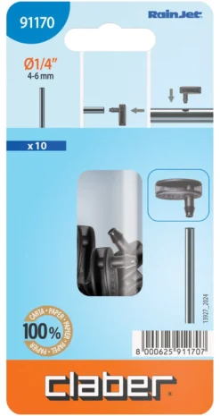 Tappo tubo irrigazione Claber 91170 RAINJET fine linea per tubo capill