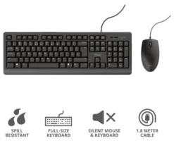 Tastiera e mouse Trust 23971 PRIMO Wired Black