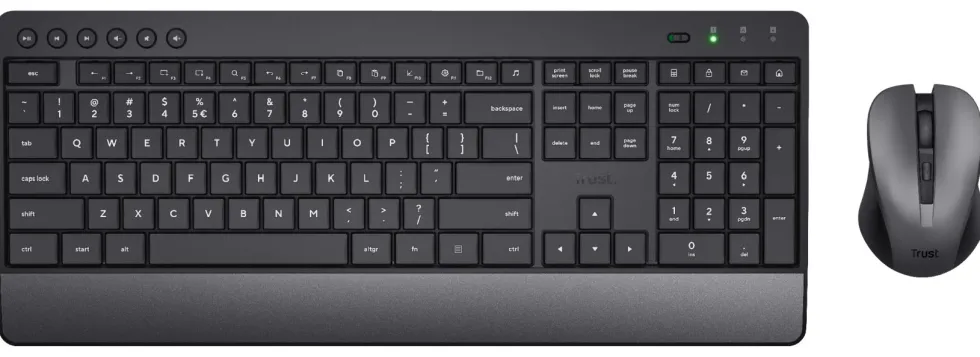 Tastiera e mouse Trust 24530 TREZO Black e Gray