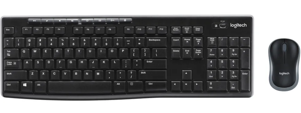 Tastiera e mouse wireless Logitech MK270 con 2,4 GHz