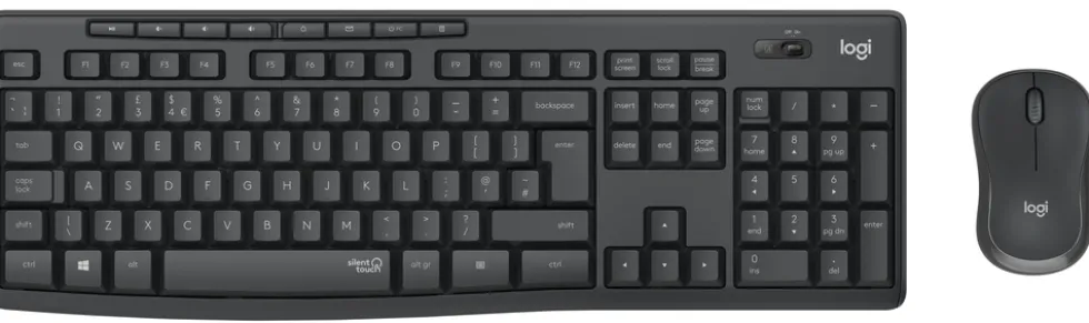 Tastiera + mouse wireless Logitech MK295 Silent Graphite