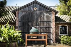 Tavolo in legno di Eucalipto per Big Green Egg XL