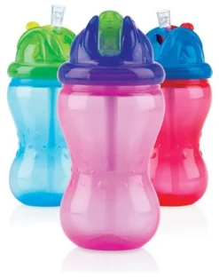 Tazza bimbo borraccia con cannuccia Nuby NV0404001 FLIP IT Assortito