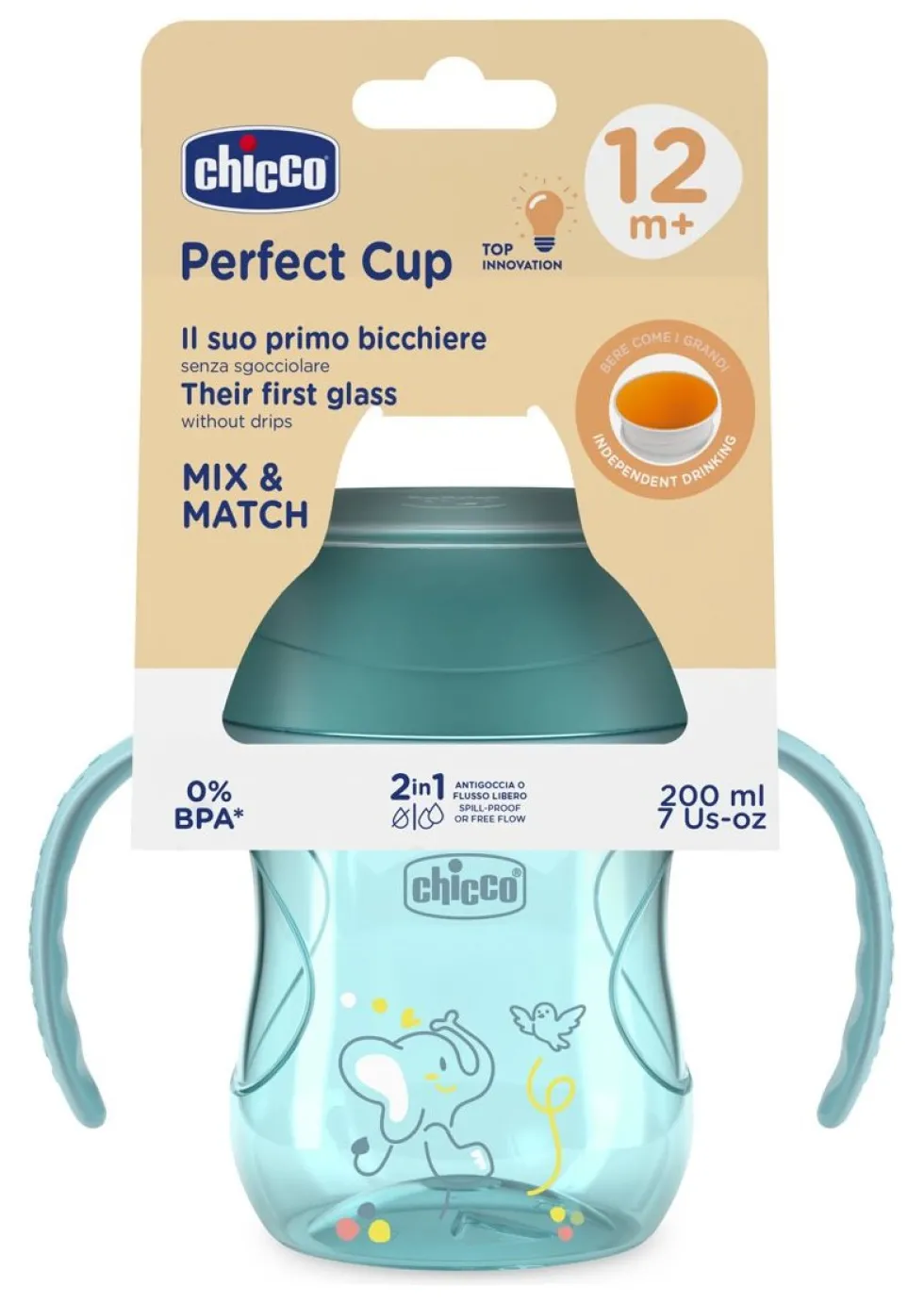 Tazza bimbo Chicco 00069512500000 PERFECT CUP Azzurro