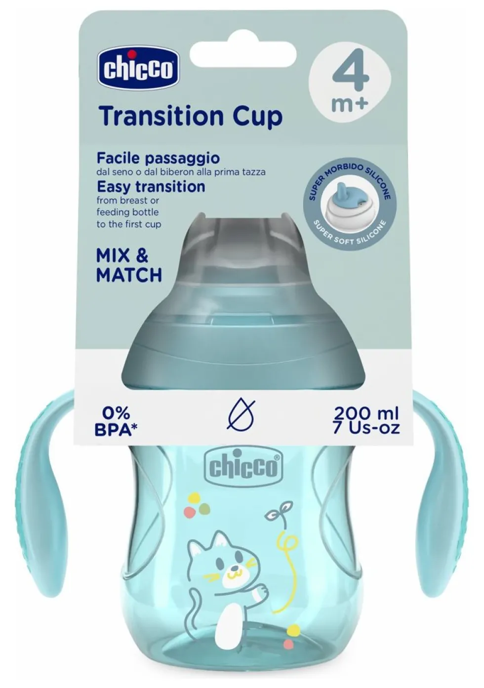 Tazza bimbo Chicco 00069112500000 TRANSITION CUP Azzurro