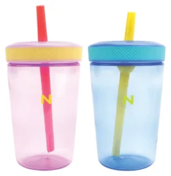 Tazza bimbo con cannuccia antiversamento Nuby NV04049 Assortito