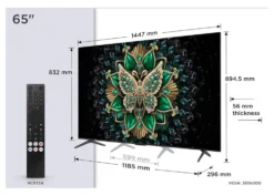 Tcl Tvc Miniled 65 Uhd 144Hz Smart Tv Bt Wifi Dolby Atmos Google