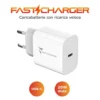 TECHMADE ALIMENTATORE UNIVERSALE TYPE C 20W FAST CHARGE BIANCO