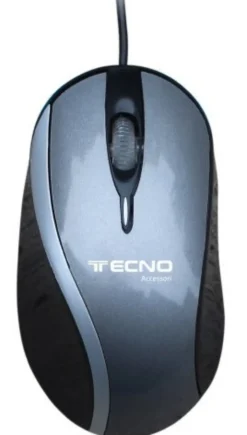 TECNO MOUSE OTTICO USB 1200DPI CAVO 120CM SILVER RETAIL TC-40