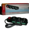 TECNO MULTIPRESA 9 POSTI (3 SCHUKO+6 BIPASSO) CAVO 130CM NERO TC-MP01