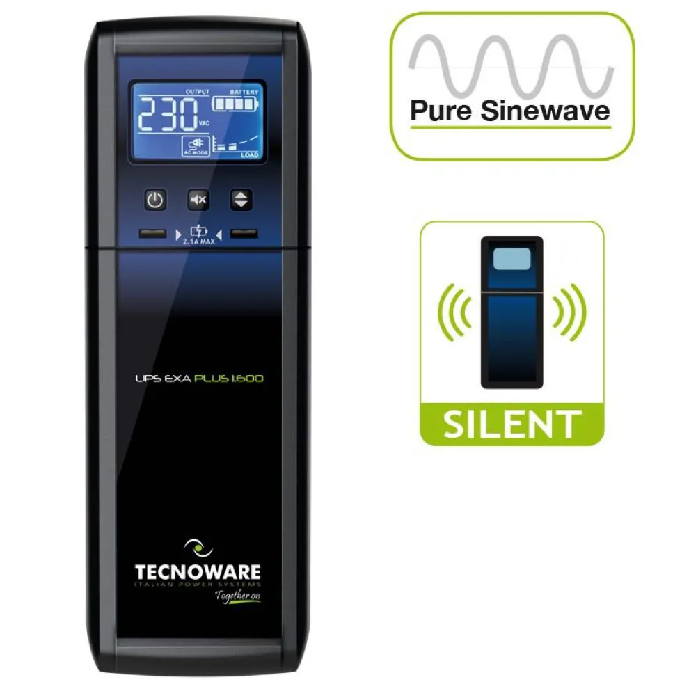 TECNOWARE UPS EXA PLUS 1600VA 1120W 4USCITE IEC DISPLAY FGCEXAPL1602IEC