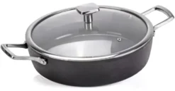 Tegame Moneta 0015396106 ARMONIA FINEGRES con coperchio Nero
