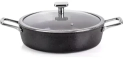 Tegame Moneta 0015396106 ARMONIA FINEGRES con coperchio Nero