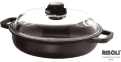 Tegame Risoli 099IN 24TP INDUCTION con coperchio Nero