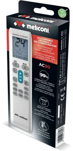 Telecomando condizionatore Meliconi 802103 AC 50 White