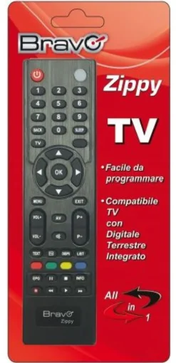 Telecomando tv Bravo 90402304 ZIPPY Black