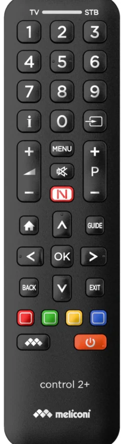 Telecomando tv Meliconi 808038 CONTROL 2+ Black