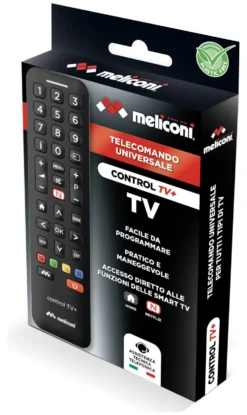 Telecomando tv Meliconi 808035 CONTROL Tv+ Black