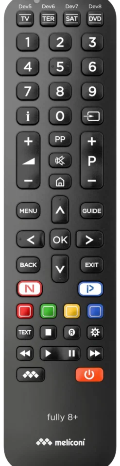 Telecomando tv Meliconi 808014 FULLY 8+ Black