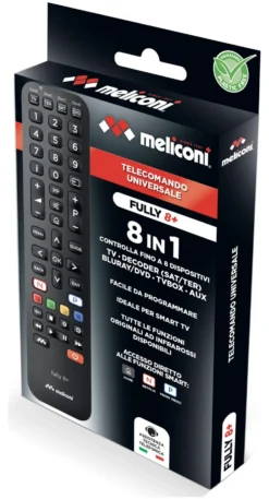 Telecomando tv Meliconi 808014 FULLY 8+ Black