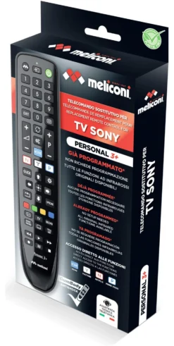 Telecomando tv Meliconi 806074 GUMBODY Personal 3+ Black