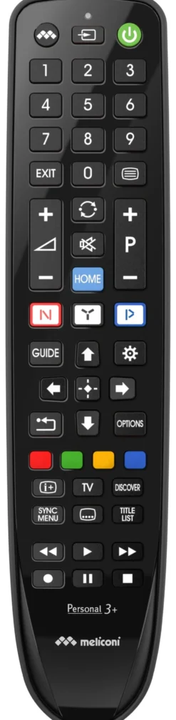 Telecomando tv Meliconi 806074 GUMBODY Personal 3+ Black