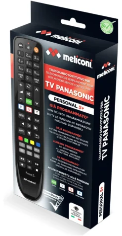 Telecomando tv Meliconi 806076 GUMBODY Personal 5+ Black