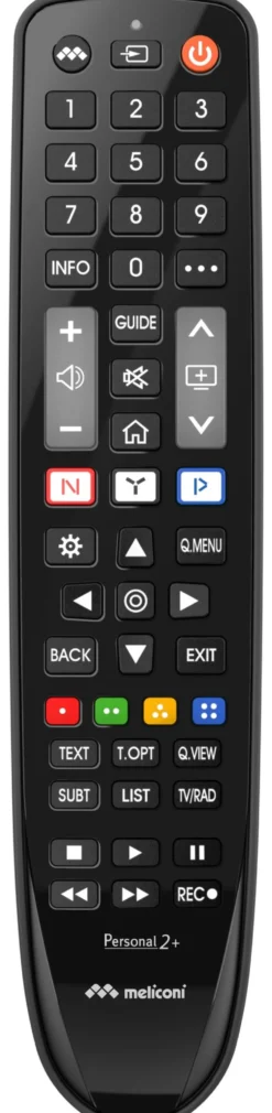 Telecomando tv Meliconi 806072 GUMBODY Personal 1+ Black
