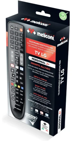 Telecomando tv Meliconi 806072 GUMBODY Personal 1+ Black