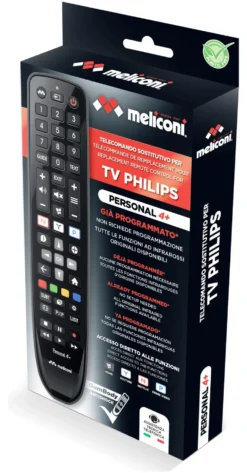 Telecomando tv Meliconi 806075 GUMBODY Personal 4+ Black