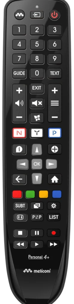 Telecomando tv Meliconi 806075 GUMBODY Personal 4+ Black