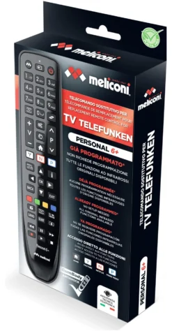Telecomando tv Meliconi 806077 GUMBODY Personal 6+ Black