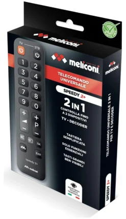 Telecomando tv Meliconi 807026 SPEEDY 2+ Black