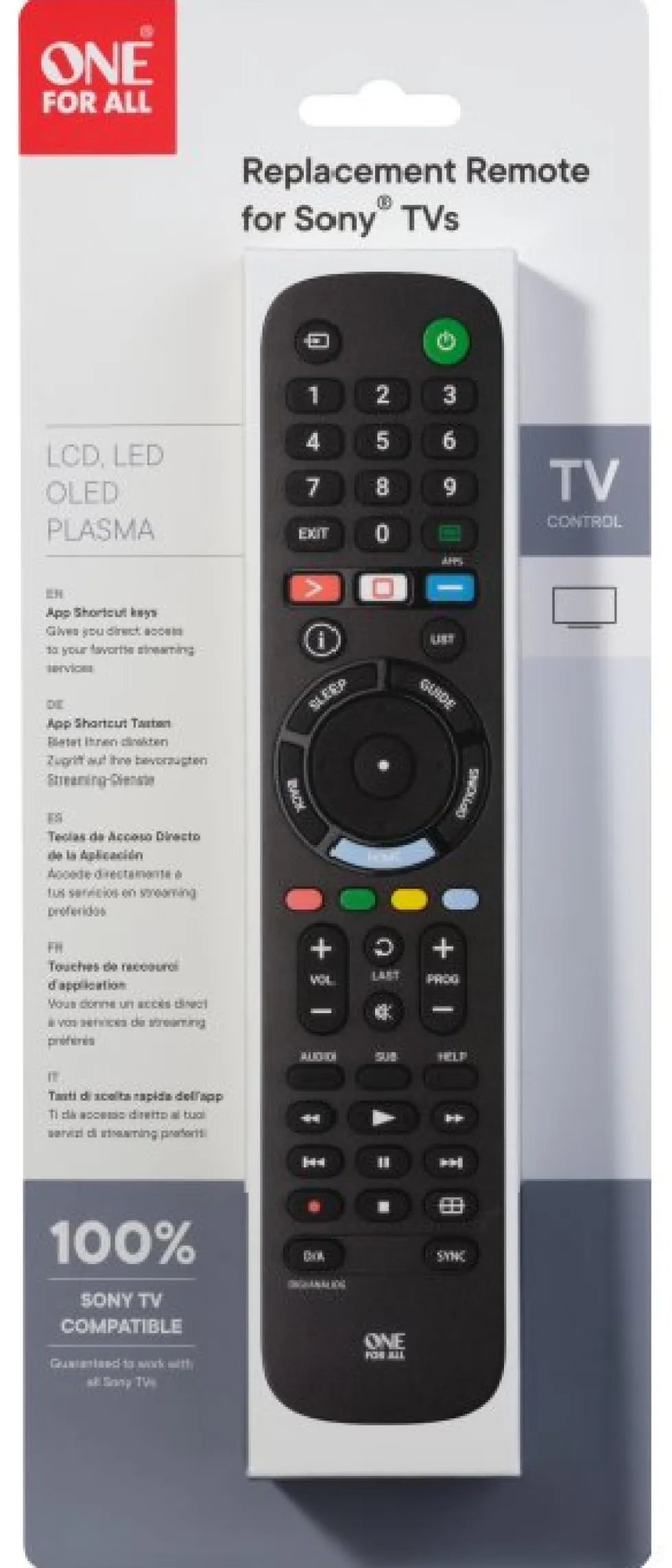 Telecomando tv Oneforall URC 4912 Black