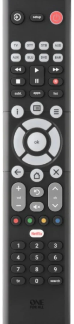 Telecomando tv Oneforall URC 1282 ESSENCE 8in1 Black