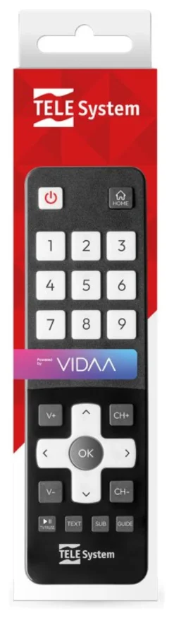 Telecomando tv Telesystem 58035024 VIDAA Easy Black
