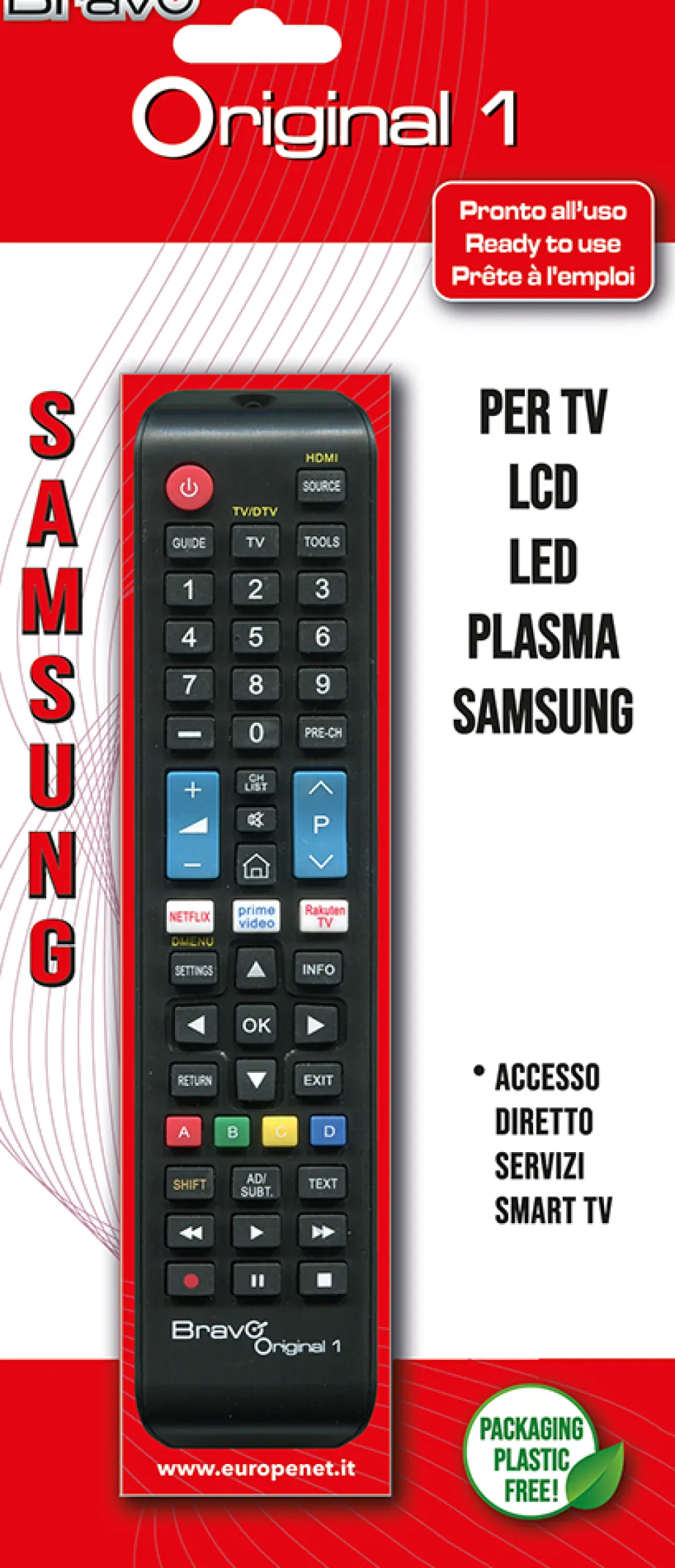 Telecomando universale Bravo Original1 per TV Samsung con illuminazione