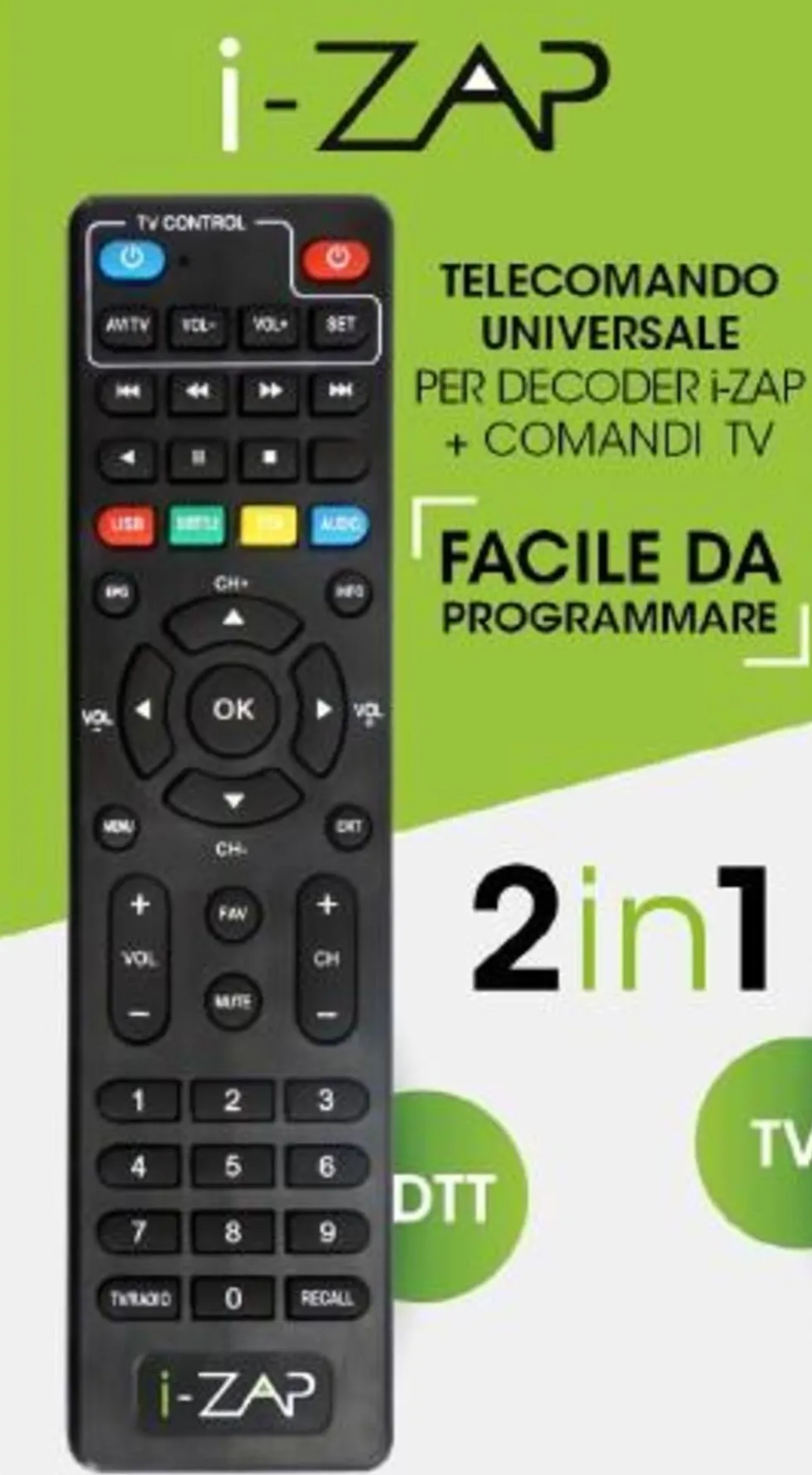 Telecomando universale per decoder Zap IZAPTELECOMANDO