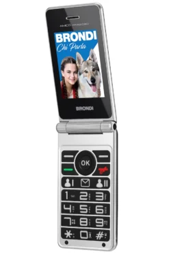 Telefono Brondi Amico Prezioso con grandi tasti e doppio display